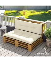 Outsunny 2 Seat Pallet Cushions 3.9 in. Sofa Cushions, Dark