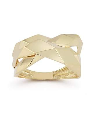 Rachel Zoe Fine Jewelry 14K Gold Bold Geometric Highway Ring
