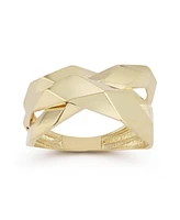 Rachel Zoe Fine Jewelry 14K Gold Bold Geometric Highway Ring