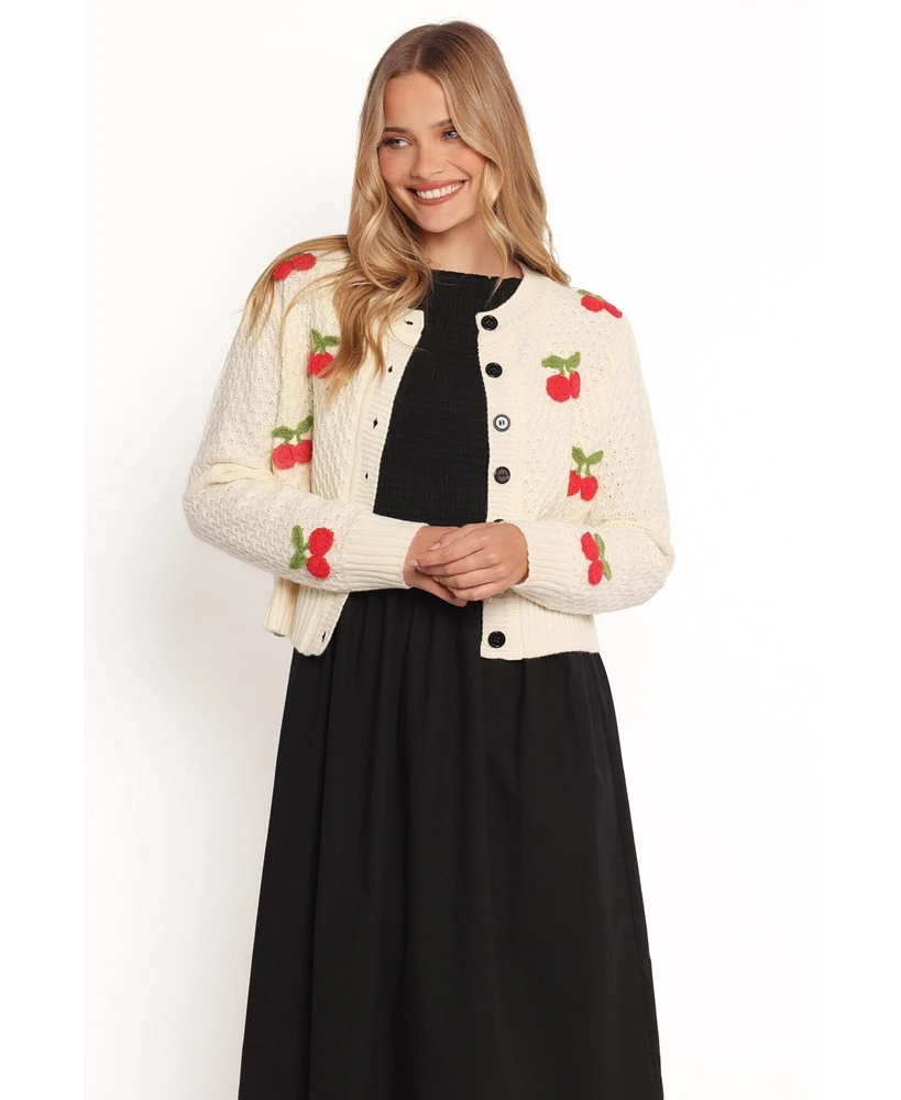 Petal and Pup Women's Trudie Cherry Cardigan