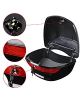 Ahr 33L Universal Motorcycle Tour Tail Box Scooter Trunk Storage w/ Lock Case