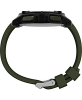 Timex Men's Chronograph Green Silicone Watch, 49mm