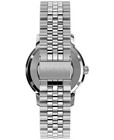 Timex Men's Mechanical Automatic Silver-Tone Stainless Steel Watch, 40mm