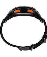 Timex Men's Quartz Digital Black Leather Watch
