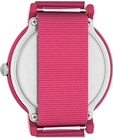 Timex Women's Quartz Analog Pink Nylon Watch, 34mm