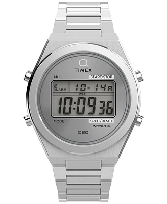 Timex Men's Quartz Digital Silver-Tone Stainless Steel Watch, 39mm