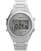 Timex Men's Quartz Digital Silver-Tone Stainless Steel Watch, 39mm