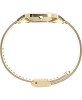 Timex Women's Quartz Analog Gold-Tone Stainless Steel Watch, 34mm