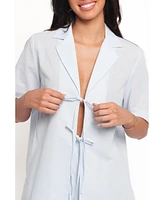 Petal and Pup Women's Aaliyah Cotton Tie Front Top