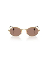 Ray-Ban Unisex Oval Metal Chromance Sunglasses, RB3547