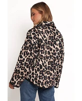 Petal and Pup Women's Marcos Leopard Print Quilted Jacket
