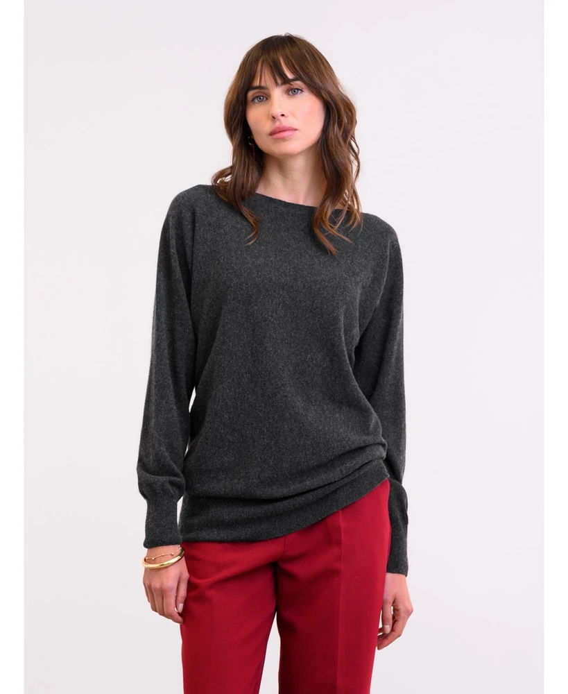 Celtic & Co. Women's Geelong Wool Slouch Slash Neck Sweater