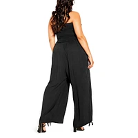 City Chic Plus Smocked Jumpsuit