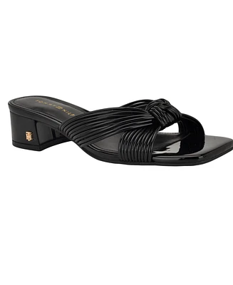 Tommy Hilfiger Women's Philie Knotted Crisscross Block Heel Sandals