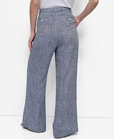 Dkny Petite High Rise Wide-Leg Pants