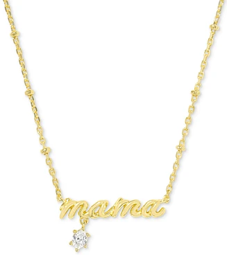 Kendra Scott 14k Gold-Plated Crystal Mama 19" Adjustable Pendant Necklace