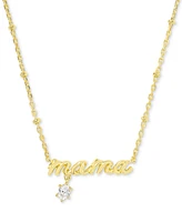 Kendra Scott 14k Gold-Plated Crystal Mama 19" Adjustable Pendant Necklace