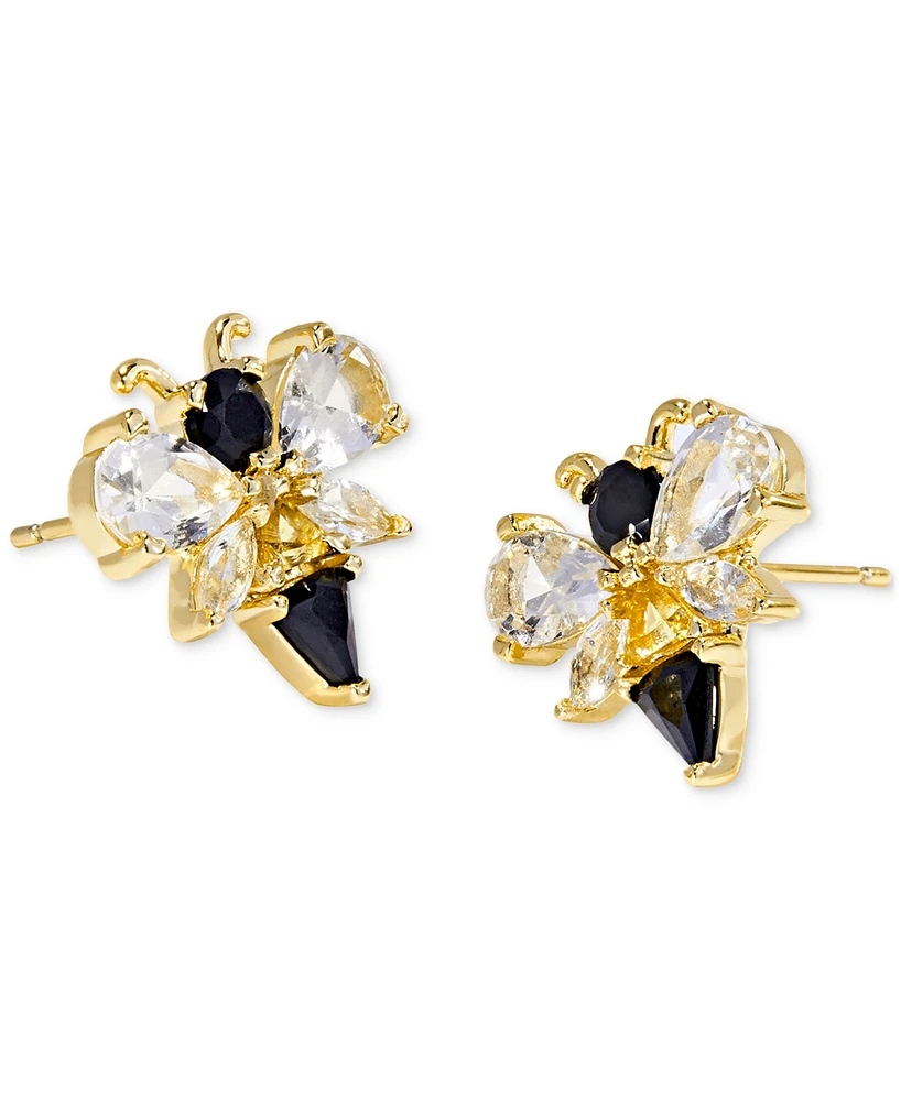 Kendra Scott 14k Gold-Plated Crystal Bee Stud Earrings - Gold Black