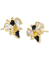 Kendra Scott 14k Gold-Plated Crystal Bee Stud Earrings - Gold Black