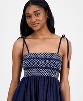 Madden Girl Juniors' Smocked Mini Dress