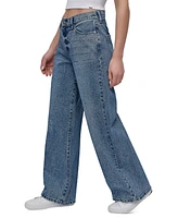 Dkny Jeans Women's Rhinestone High-Rise Wide-Leg - Jee