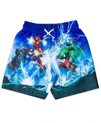 Spider-Man Boys Marvel Avengers Spidey and His Amazing Friends Upf 50+ Swim Trunks to