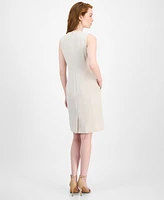 Kasper Women's Sleeveless Multi-Seam Sheath Dress