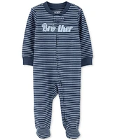 Carter's Baby Boys Cotton Little Brother Sleep & Play Pajamas