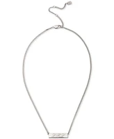 Lauren Ralph Lauren Sterling Silver Logo Script Pendant Necklace, 16" + 3" extender