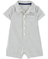 Carter's Baby Boys Striped One-Piece Polo Romper