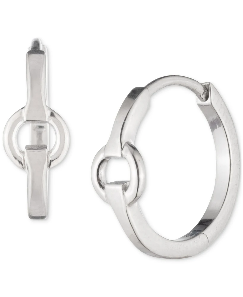 Lauren Ralph Lauren Sterling Silver Small Link Hoop Earrings, 0.55"