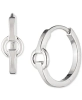 Lauren Ralph Lauren Sterling Silver Small Link Hoop Earrings, 0.55"