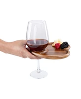 Toscana Heart Shaped Wine Appetizer Plates, Set of 4
