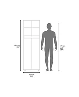 Pisinemo Armoire with 2 Doors and Hanging Rod, White