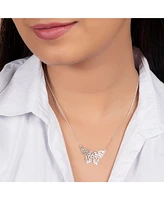 Bling Jewelry Large Butterfly Filigree Pendant Necklace Sterling Silver 16 Inches Statement Piece