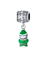 Bling Jewelry Christmas Charm Bead Santa Helper Elf Enamel European Bracelet Sterling Silver
