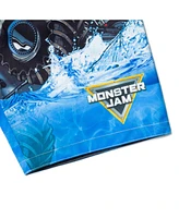 Monster Jam Boys Pullover Rash Guard and Swim Trunks Outfit Set