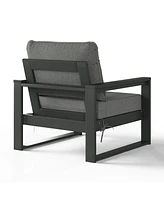 Outdoor Modern 3-Piece Hdpe Patio Sofa Set with Side Table