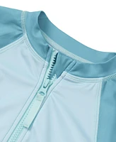 Lands' End Girls Long Sleeve One Piece Half Zip Swimsuit