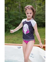 Spider-Man Toddler Girls Marvel Spider-Gwen Upf 50+ Rash Guard & Bikini Bottom Swimsuit Set to