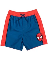 Spider-Man Boys Marvel Upf 50+ Cosplay Rash Guard and Swim Trunks Outfit Set