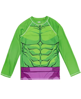 Avengers Toddler Boys Marvel Rash Guard Swim Shirt