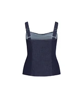 City Chic Plus Abbie Denim Top