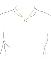 Bling Jewelry Cz Pave Cubic Zirconia Lucky Good Luck Horseshoe Pendant Necklace Western Jewelry Gold Plated .925 Sterling Silver