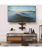 ProMounts Durable Double Glass Av Wall Shelf, Supports up to 36lbs
