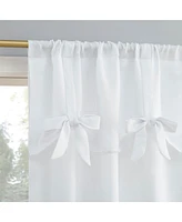 Generation Emma Bow Valance Semi-Sheer Rod Pocket Curtain Panel