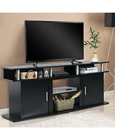 63 Inch Tv Entertainment Console Center with 2 Cabinets