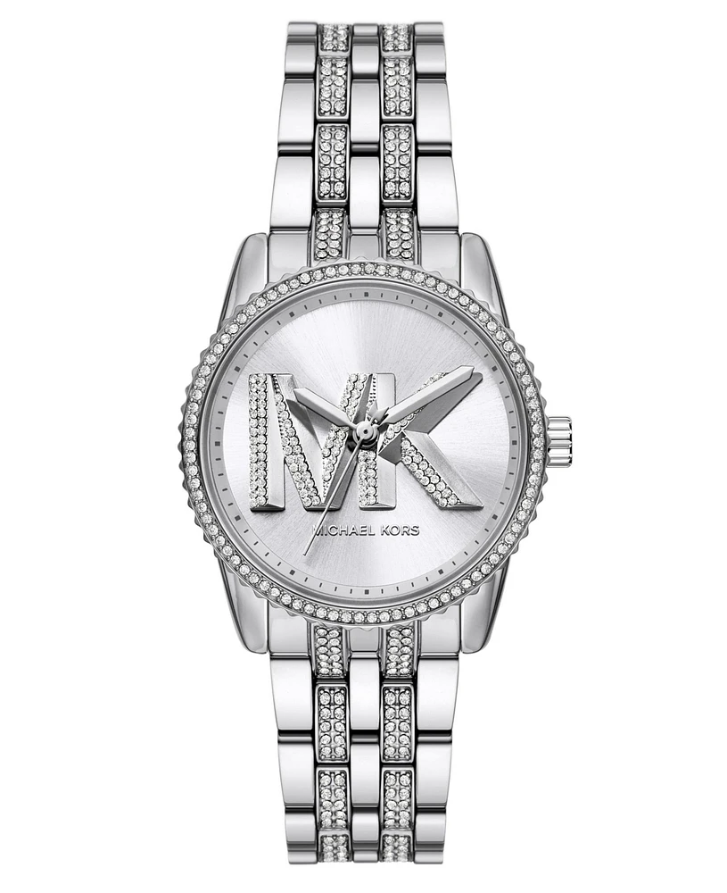 Michael Kors Women's Bryant Chronograph Silver-Tone Stainless Steel Watch, 35mm