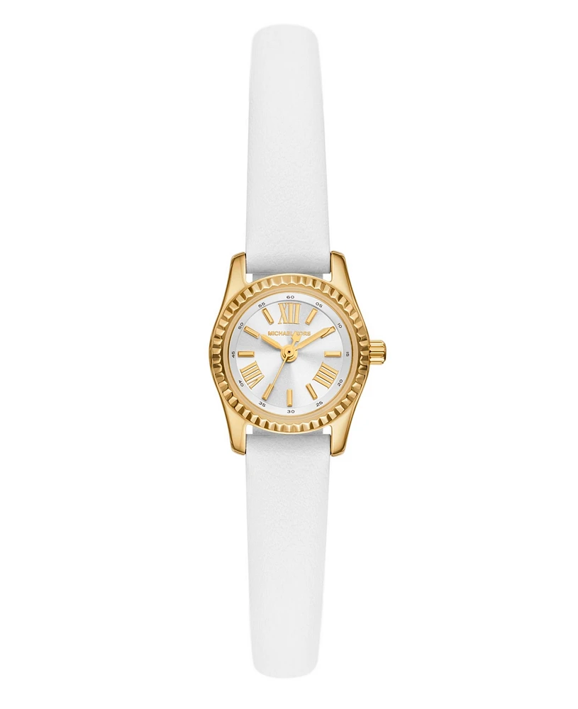 Michael Kors Women's Lexington White Leather Watch, 19mm