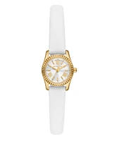 Michael Kors Women's Lexington White Leather Watch, 19mm